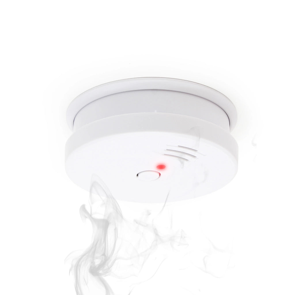 Rilevatore di fumo fotoelettrico con batteria 9V, 80 pz, Allarme Incendio 85dB, senza filo, DIN EN 14604