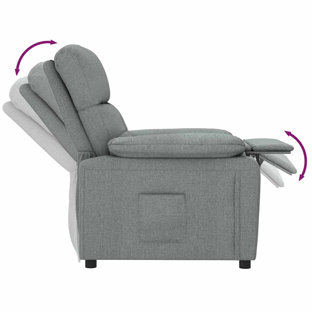 Divano Sedia-Poltrona Reclinabile in Tessuto Grigio Scuro 683691
