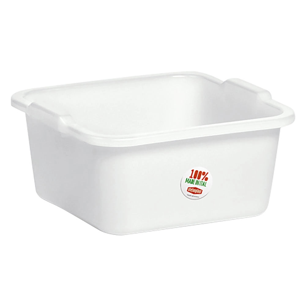 1pz bacinella quadra 30 x 30 cm -  7 lt neutro cod:ferx.8410451nlm