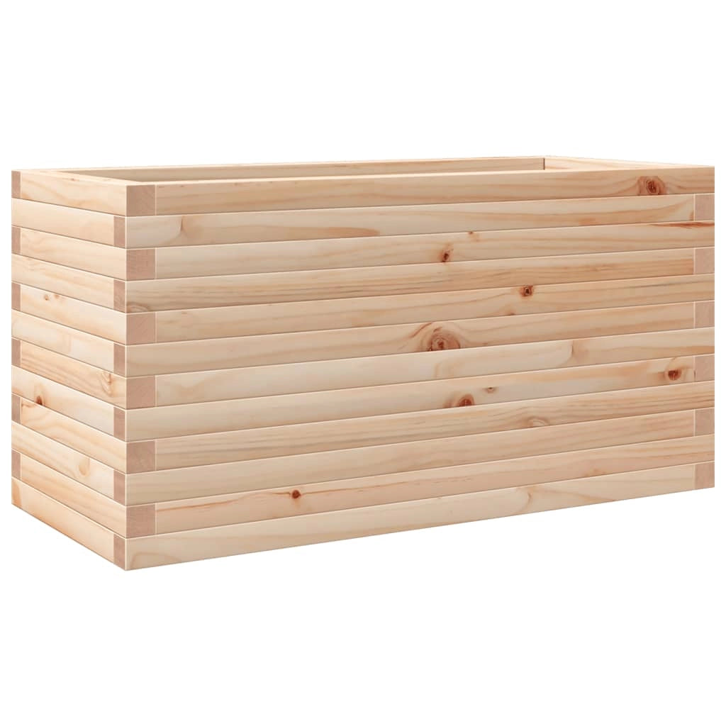 Fioriera rialzata per piante e fiori terrazza giardino 90 x 40 x 45,5 cm legno di pino massiccio marrone 02_0037976