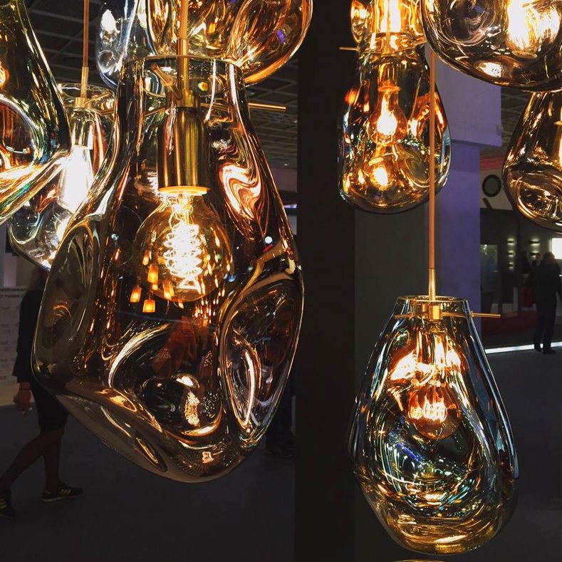 Lampada Da Soffitto Pensile Di Vetro APP328-1CP Amber