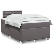 Giroletto a Molle con Materasso Grigio 120x190 cm in Similpelle