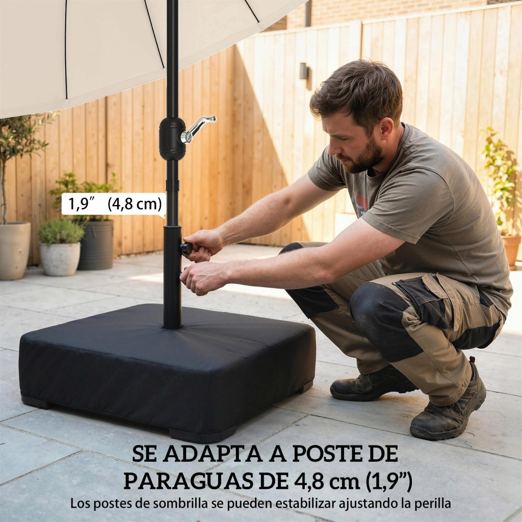 Base per Ombrellone con Sacchetti di Sabbia ¨C Zephmum ¨C Riempi con Sabbia Bagnata 90 kg