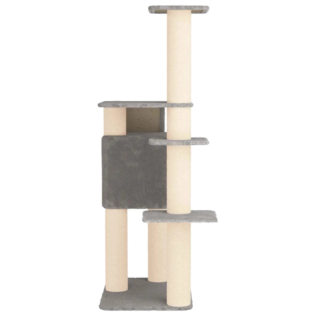 Albero per gatti con pali per graffiare in sisal Grigio Chiaro 42033067