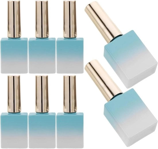 Kit di flessi per unghie in vetro Allettamento Plus - 117 ml - Contenitori vuoti riutilizzabili - 8 pezzi - Nail art - Uso domestico