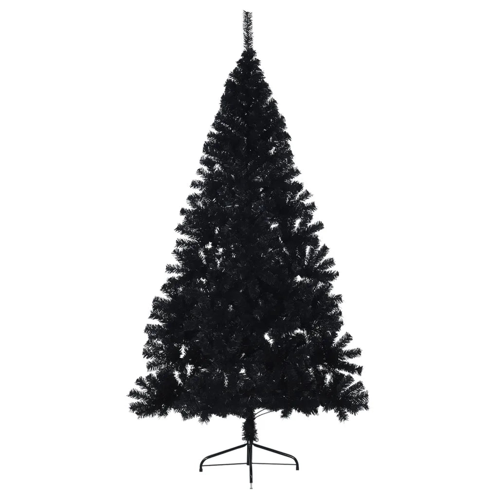 Albero di Natale Artificiale a Metà con Base Nero 240 cm PVC 344679