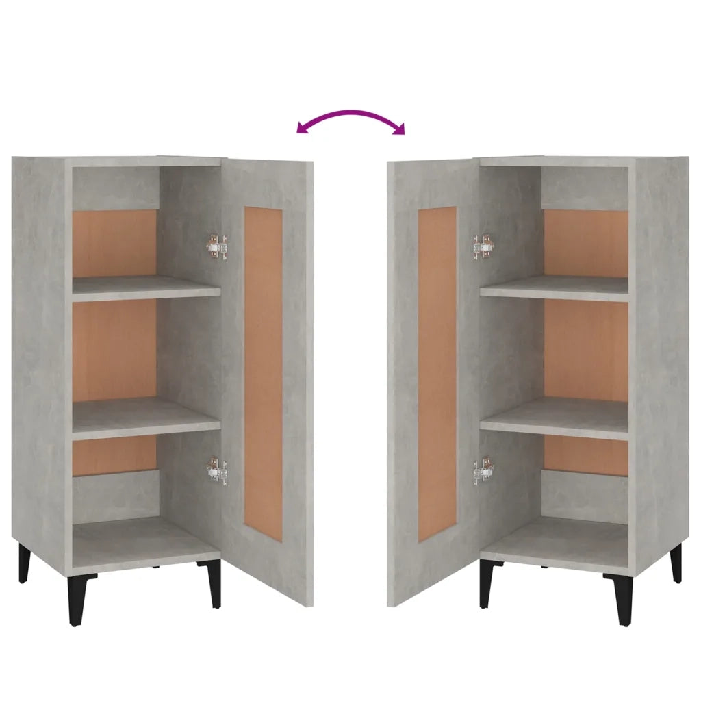 Credenza-Buffet-Armadio da cucina Grigio Cemento 34,5x34x90 cm in Legno Multistrato 982044