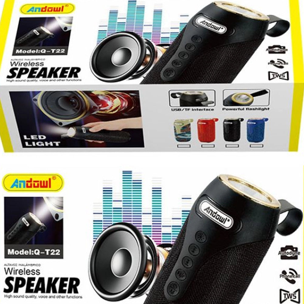 Trade Shop - Altoparlante 2.0 Speaker Portatile Bluetooth 10w Wireless Aux / 3,5 Mm Usb Q-t22 -