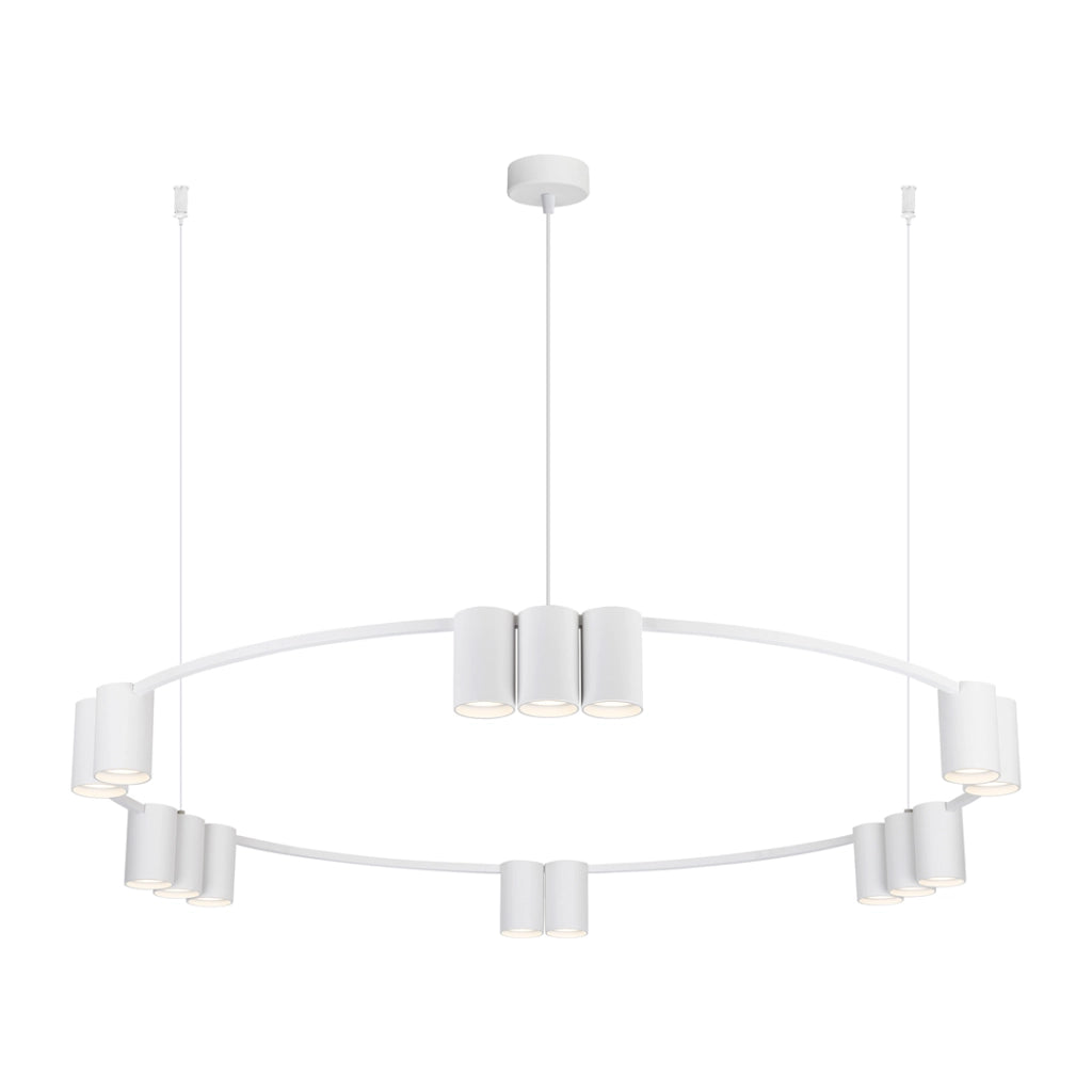 Lampadario Milagro Genesis bianco in alluminio Ø100 15xGU10