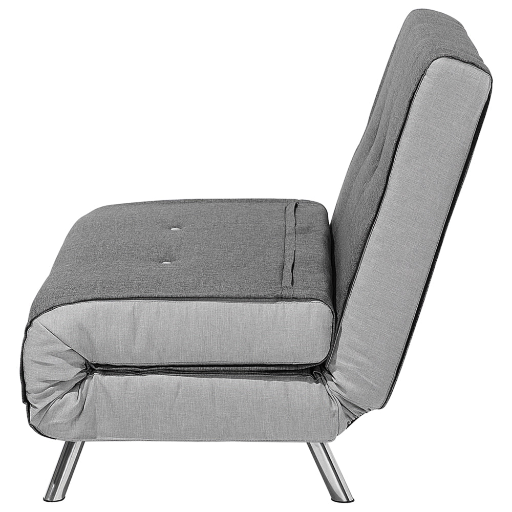 Divano letto di colore grigio tessuto imbottito poltrona letto singolo pieghevole soggiorno