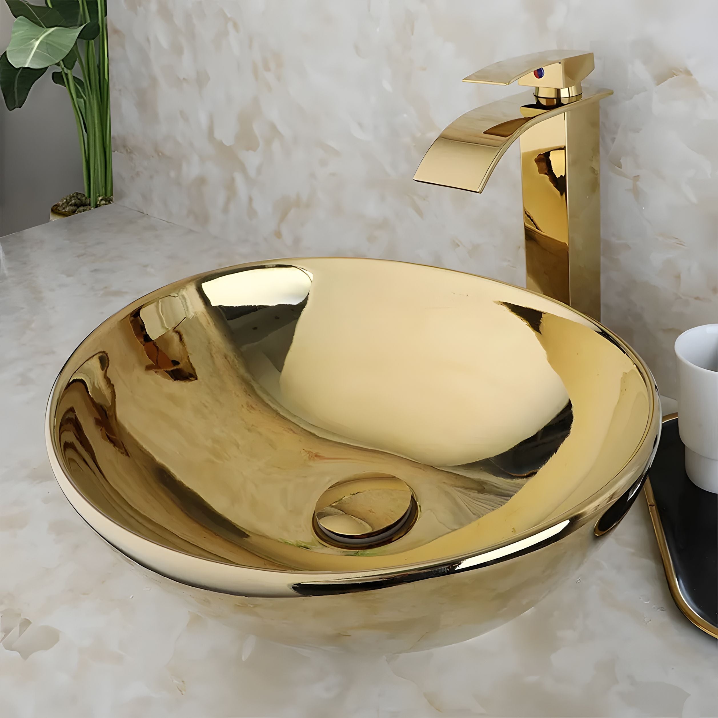 Lavabo Da Appoggio Rea Sofia Gold