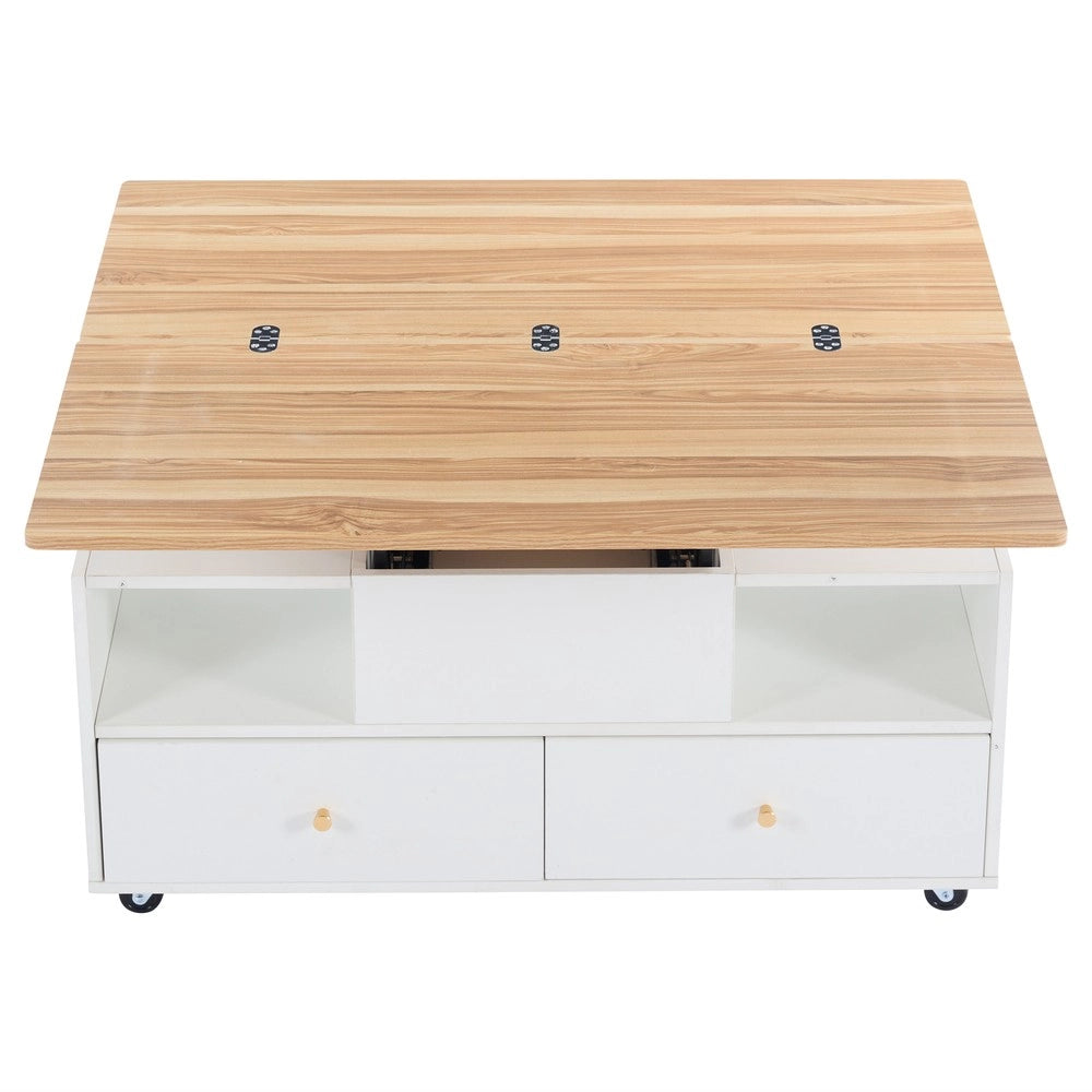 Tavolino da Salotto Regolabile con 4 Cassetti e Ruote ¨C MINIMAL ¨C 100x50x47,5 cm