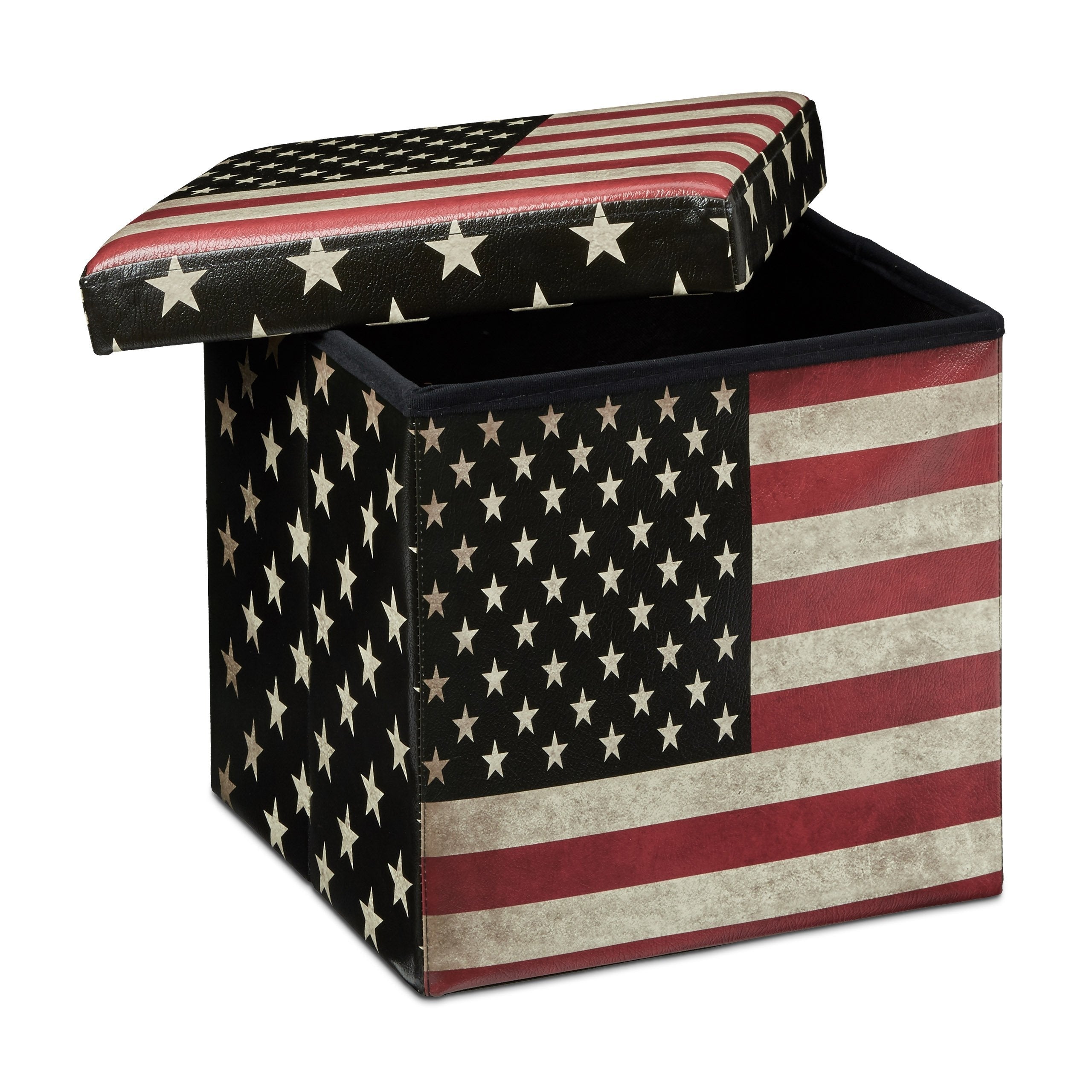 Sgabello pieghevole contenitore panca pieghevole 38 x 38 cm USA multicolor 3013093