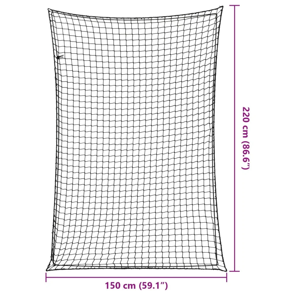 Rete per rimorchio telo di fissaggio del carico portapacchi con corda elastica 2,2 x 1,5 m PP nero 02_0042180