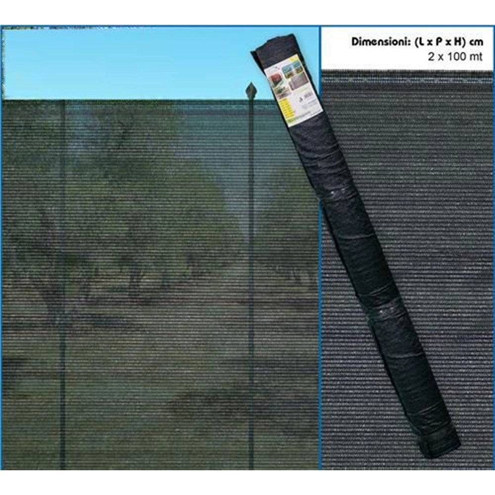 Trade Shop - Rete Ombreggiante Frangivista Spessa Rotolo 2x100mt Grn45 Per Recinzioni Giardini 240547 -