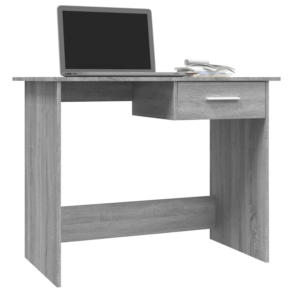 Scrivania Grigio Sonoma 100x50x76 cm in Legno Multistrato 815334