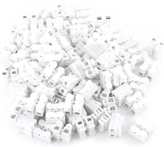 100 pezzi - Fermocondensatore 10 A 220 V 2-punti push Quick Wire connettore gomma bianca in HTML.