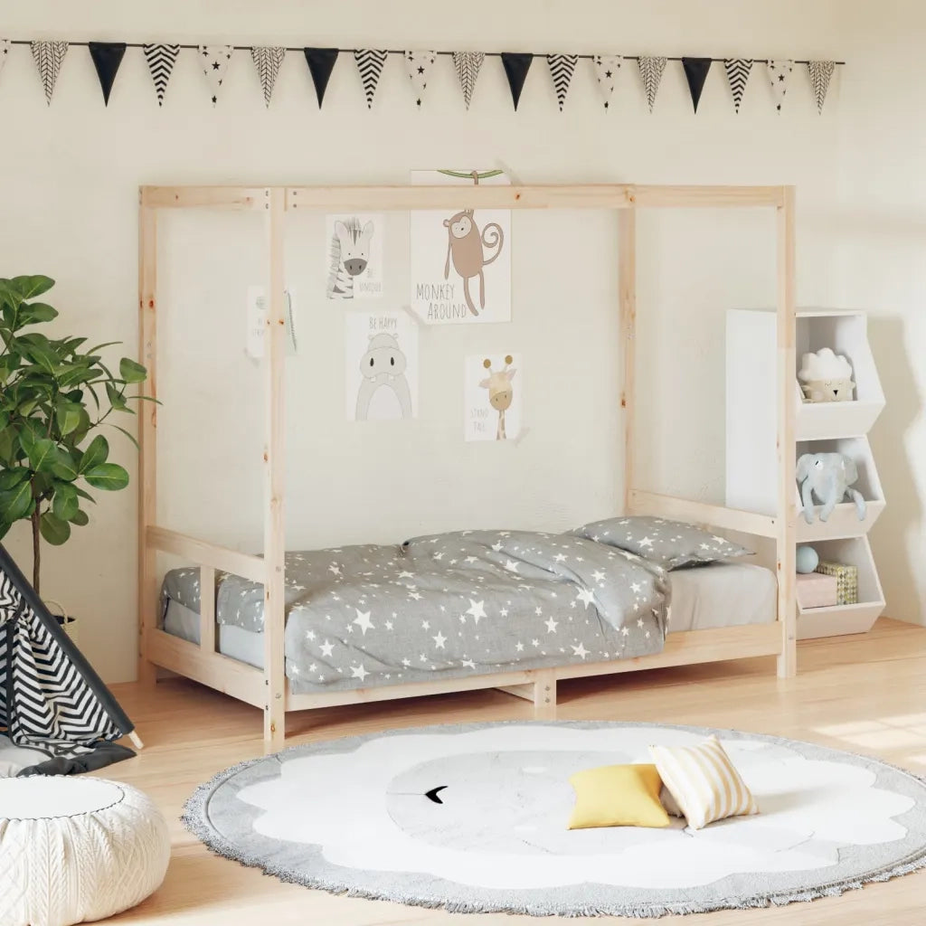 Giroletto per Bambini-Struttura Letto Bambini 80x160 cm in Legno Massello di Pino 612658