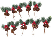 Set di decorazione natalizia da 10 pezzi - Ornamenti a mela di ciliegio/denne - Decorazione festiva - Decorazione d'inverno - Utilizzo multifunzionale - Ideale per casa e ufficio - Decorazione natalizia