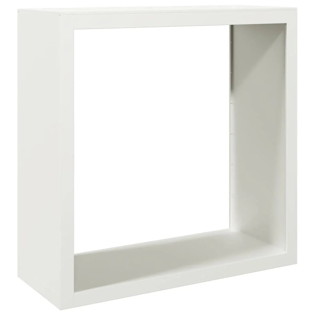 Portalegna 100 x 40 x 100 cm acciaio bianco 02_0043685