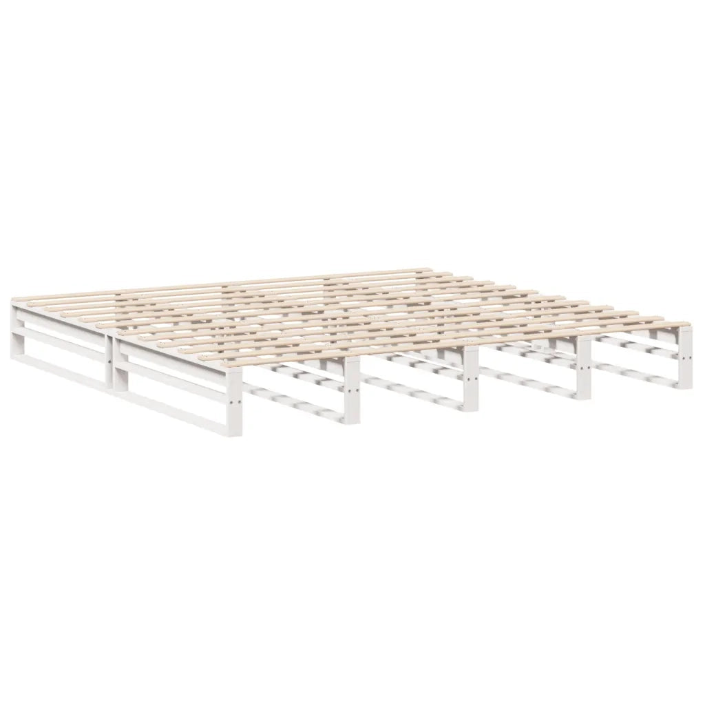 Letto senza Materasso Bianco 180x200 cm Legno Massello di Pino 3302304
