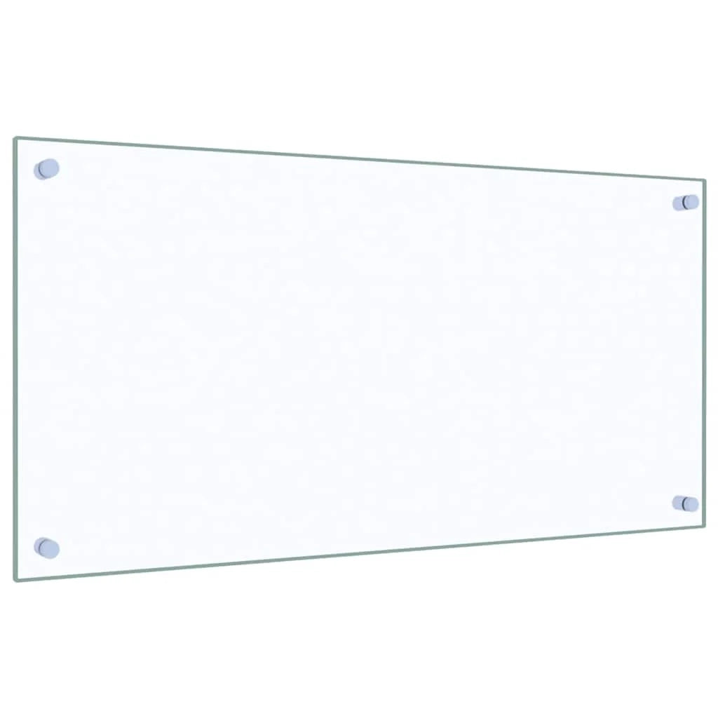 Set di 2 paraschizzi per cucina 80 x 40 cm moderni in vetro temperato trasparente 02_0055735