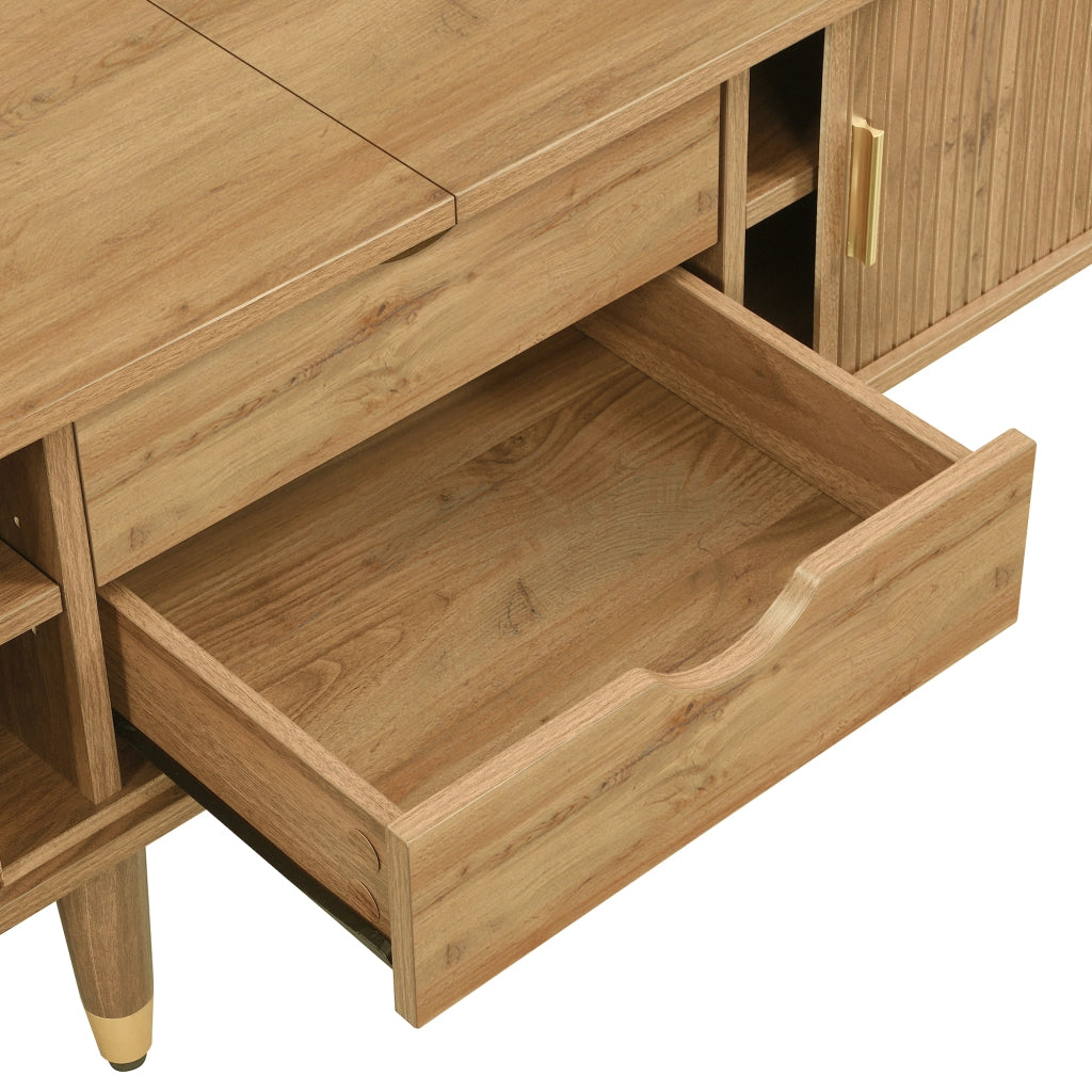 Cassettiera per TV in MDF tonalità legno lunghezza 175 cm