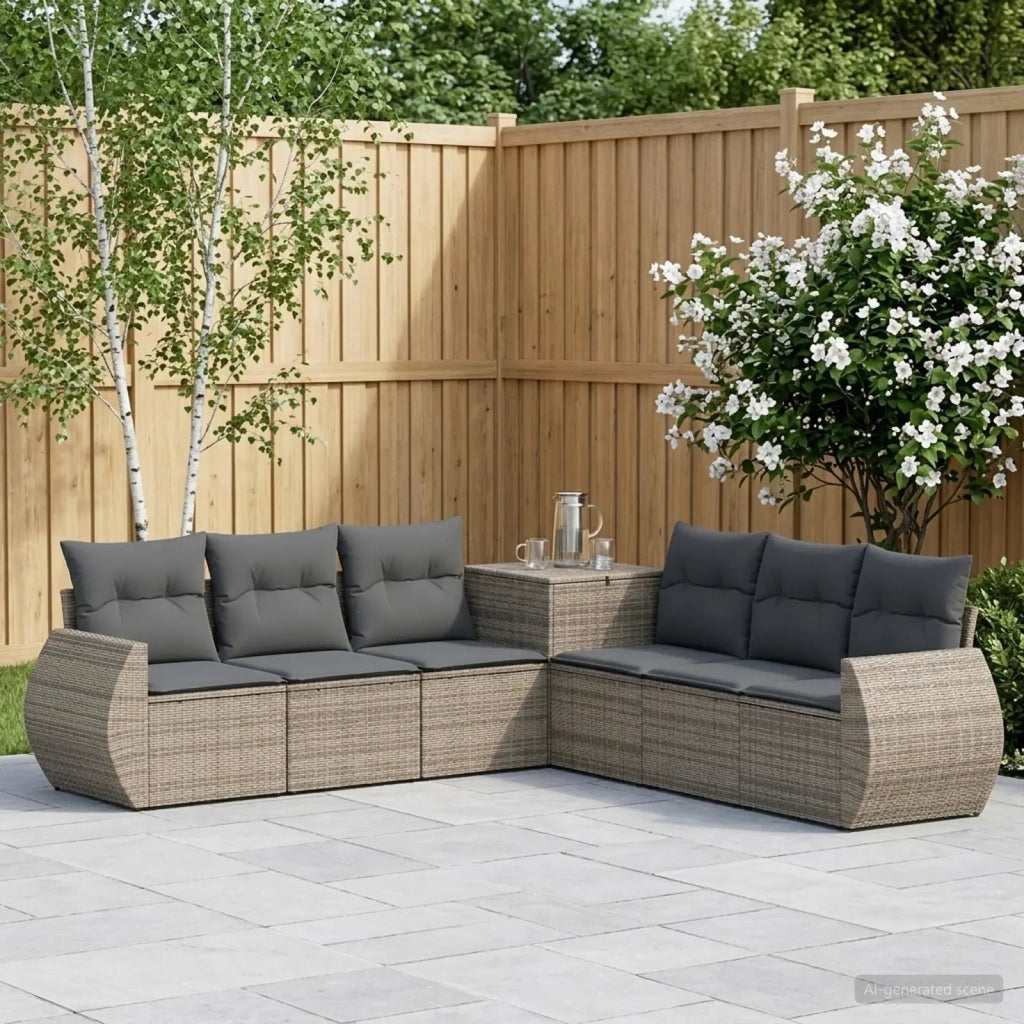 Set di divani 7 pz Grigio e Grigio Scuro 3448824