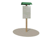 Stazione Inizio Percorso 3011 Giochipark legno cartello Dibond outdoor fitness