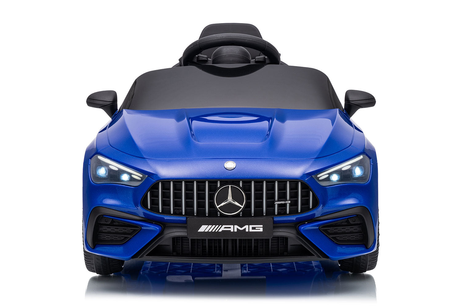 Macchina Elettrica per Bambini 12V Licenza Ufficiale Mercedes CLE53 Sedile in Pelle Blu