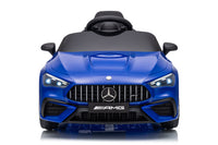 Macchina Elettrica per Bambini 12V Licenza Ufficiale Mercedes CLE53 Sedile in Pelle Blu