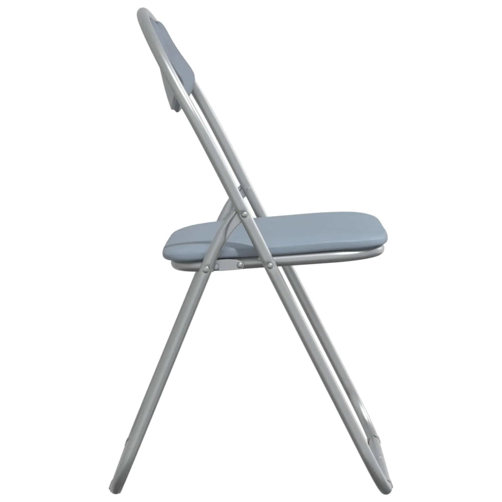 Sedia pieghevole 2 pcs Grigio 48 x 43,5 x 81 cm Pelle Sintetica 42029058