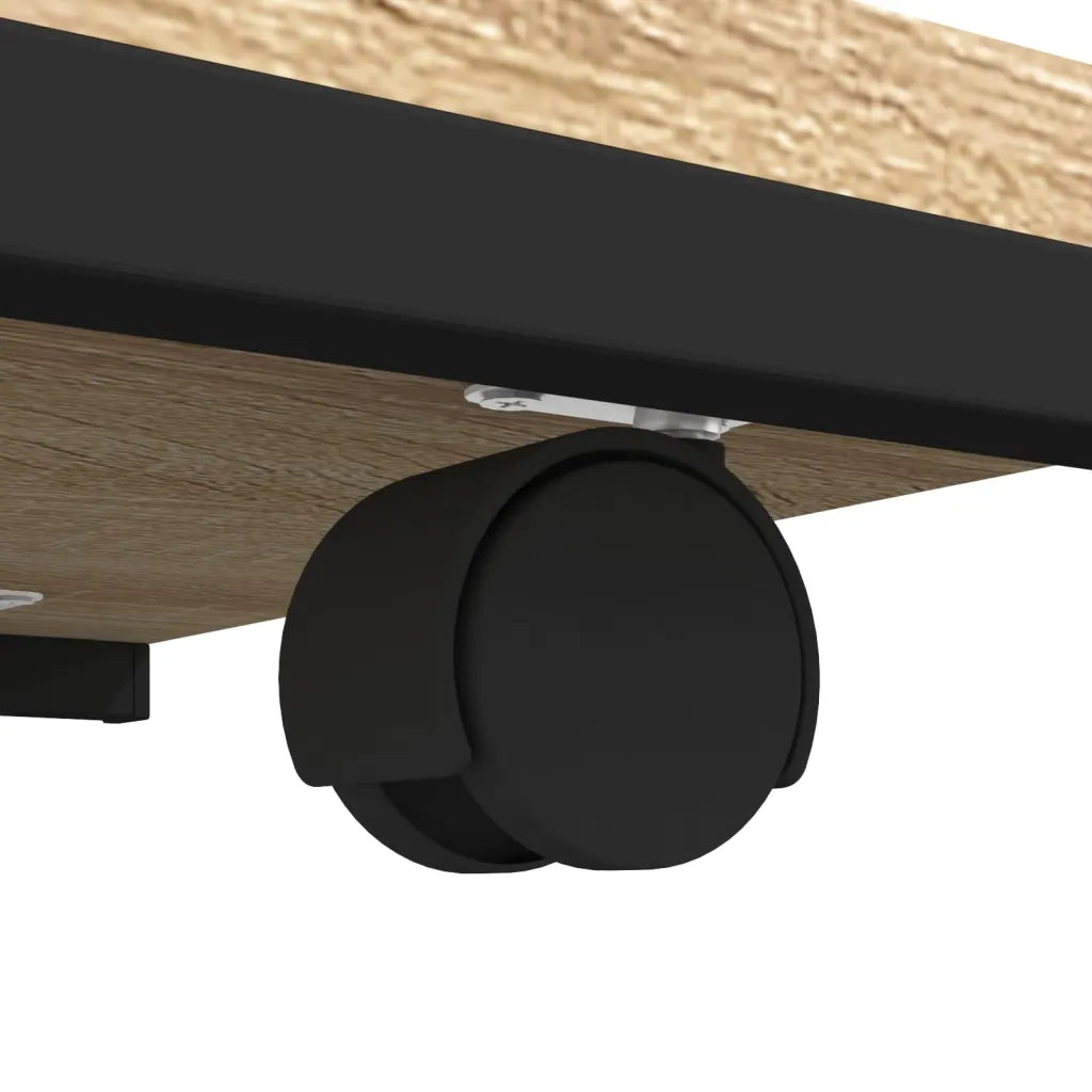 Tavolino con Ruote-Tavolino da soggiorno-Tavolo Rovere Sonoma 50x35x55,5cm Legno Multistrato