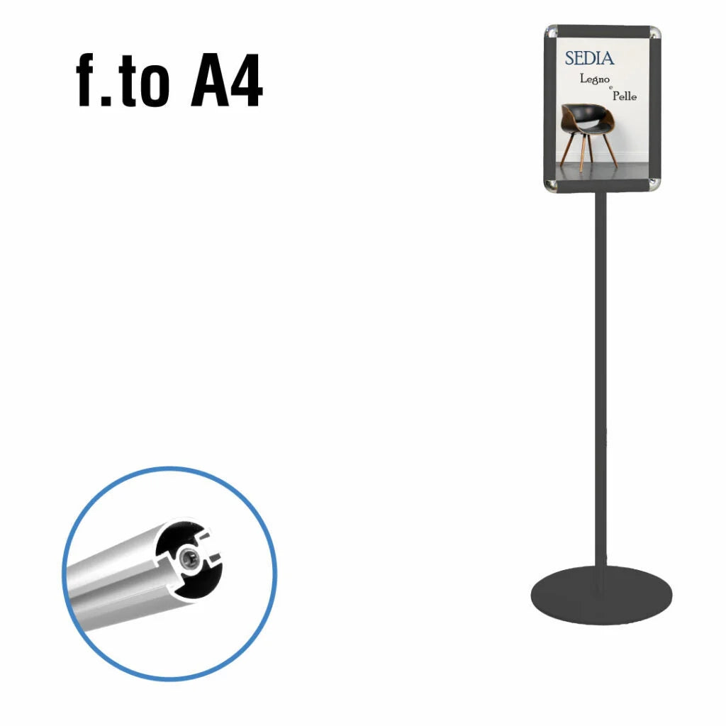 Porta Comunicazioni con Cornice A4 NERA - Monofacciale NERO