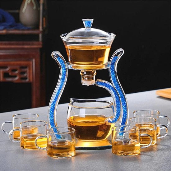 Set da Tè a Vapore Semi-Automatico con Regolazione dell'Acqua e Copertura Rotante