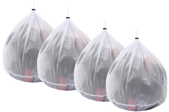 Set di lavaggio 4 pezzi per lavatrice con corda da tirare, set di asciugatura e sacchetto per protezione delle camicie, mutande, reggiseni