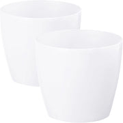 Set di contenitori di plastica decorativi per piante da giardino da 2 - 30 cm di diametro - ideali per erbe e piante