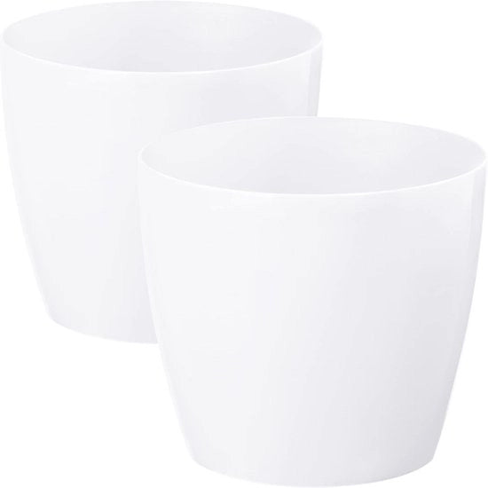 Set di contenitori di plastica decorativi per piante da giardino da 2 - 30 cm di diametro - ideali per erbe e piante