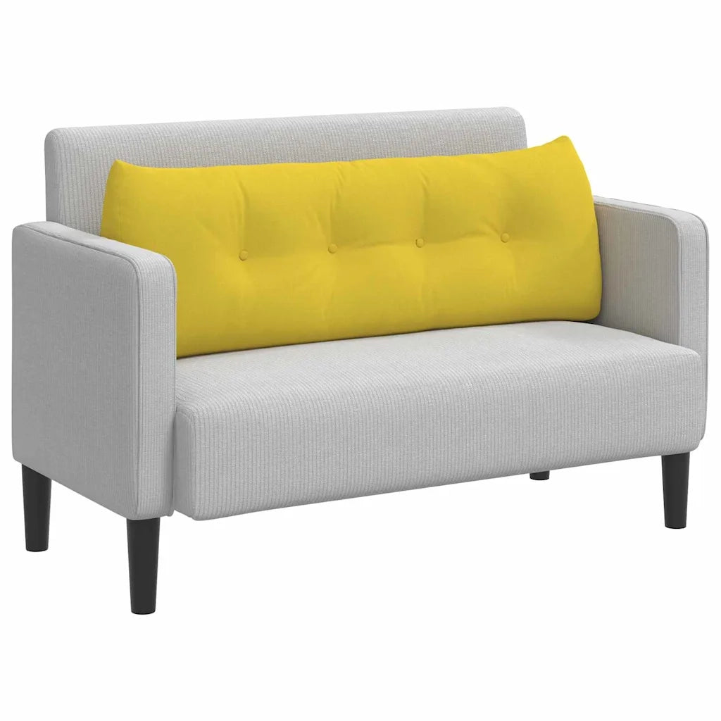 Cuscino per Schiena Giallo Chiaro 140 x 24 x 50 cm Tessuto 42014508