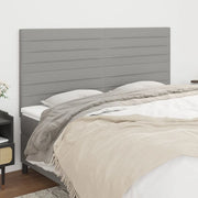 Testiera 4 pz Grigio Chiaro 90x5x78/88 cm in Tessutocod mxl 73635