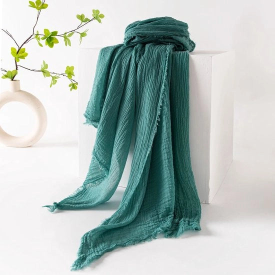 Sjaal da donna per il mare, luce leggera, colore piatto, protezione solare, ombrello, sjaal da donna, sciarpa, grande sjaal lunga per il mare di rete 190*100cm