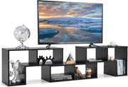 Set di mobili per TV da 3 pezzi, tavolo per TV da 50-65 pollici, multifunzionale stand a terra con 6 scomparti, combinabile liberamente a seconda dello spazio, per soggiorno e camera da letto