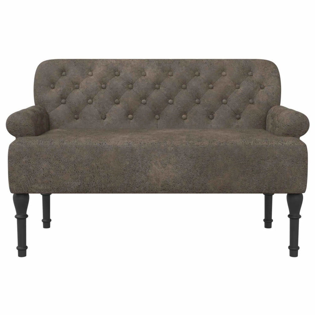 Loveseat con bottoni imbottiti Grigio Scuro 120 x 65 x 78 cm 42041841