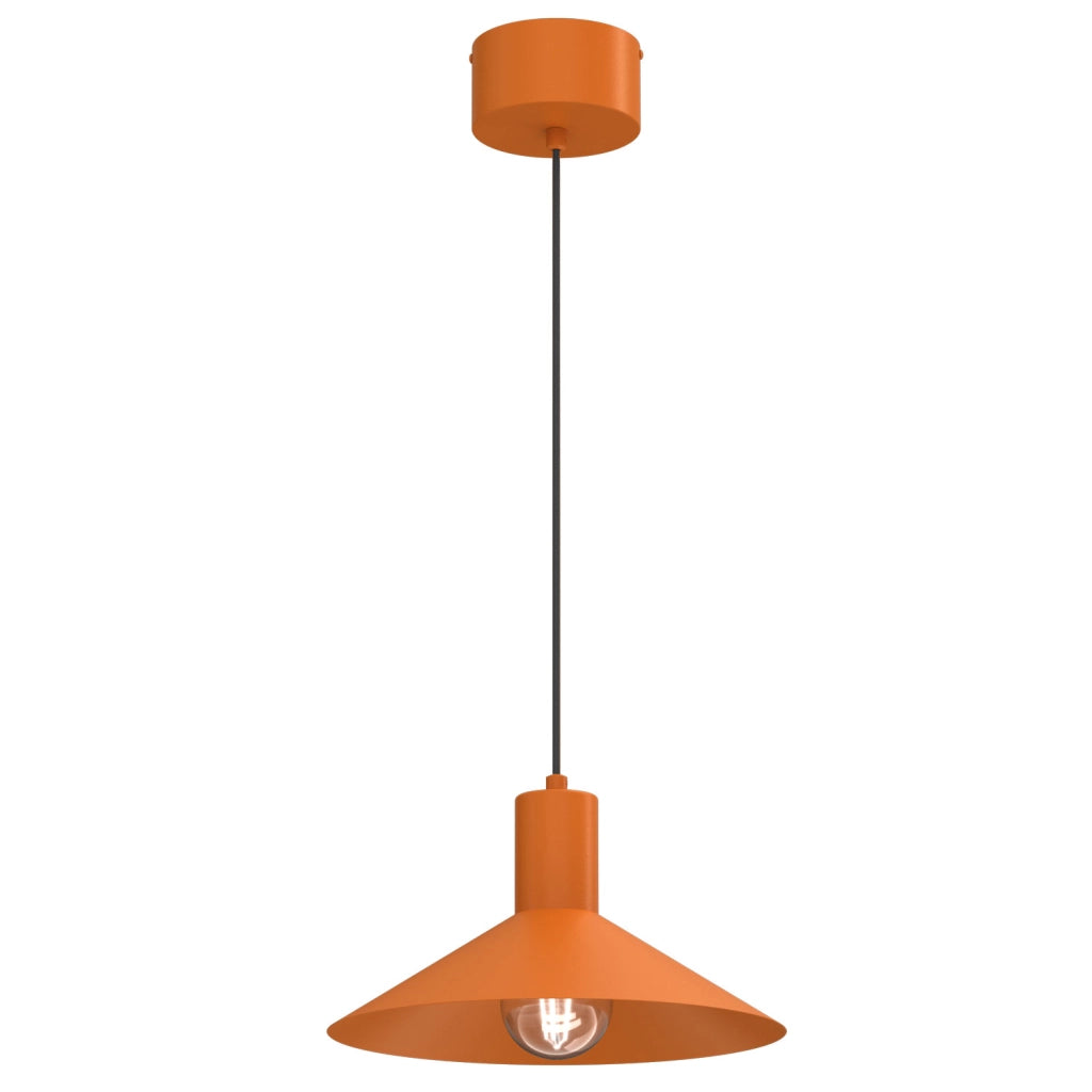 Lampada sospesa Nox Luminex 1xE27 arancione cono