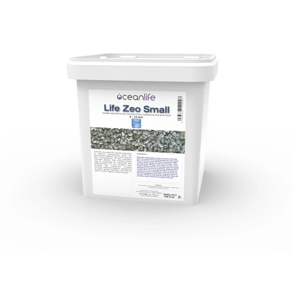 OceanLife Life Zeo - zeolite ad alta capacità assorbente granulometria piccola Modello: Small, Formato: 5 L