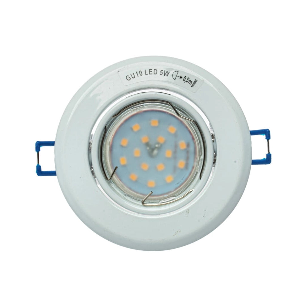 Faretto incasso tondo bianco GU10 5W 3000K Eko-Light
