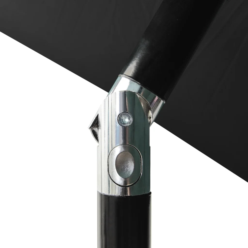 Ombrellone a 3 Livelli con Palo in Alluminio Nero 2 m cod mxl 20629