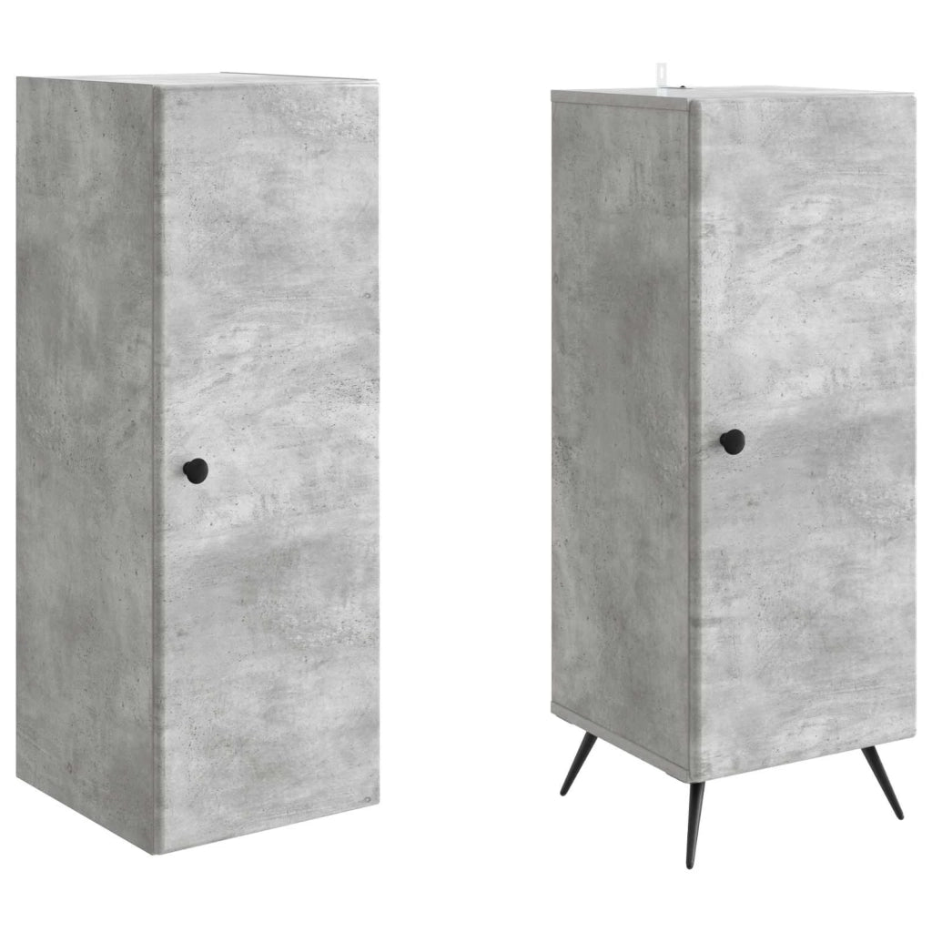 Set di armadi 2 pcs Grigio Cemento Legno ingegnerizzato