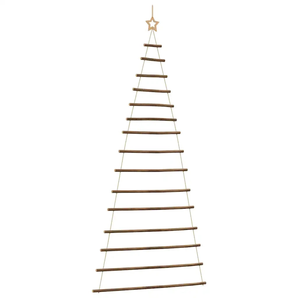 vidaXL Albero di Natale da Parete con Stella 100x210 cm Ramo Naturale