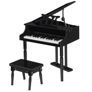 Tavolo Pianoforte Bambini 30 Tasti ¨C Zephmum ¨C Legno MDF Nero con Tabouret e Pupitre